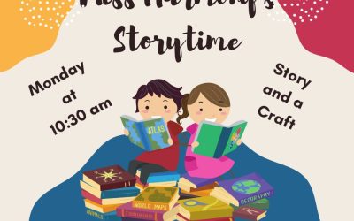 Story Time Mondays at 10:30am IN-PERSON!