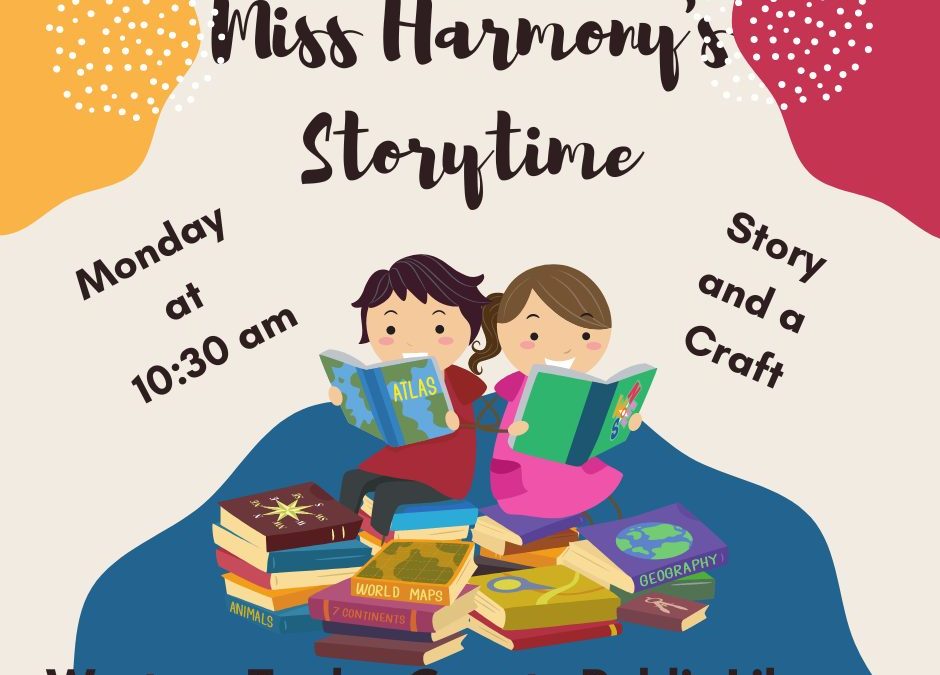 Story Time Mondays at 10:30am IN-PERSON!