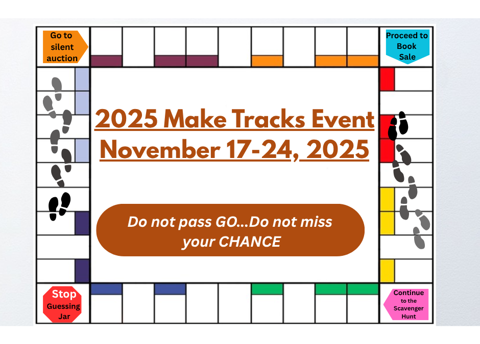 Make Tracks annual Friend’s of the Library Fund Raiser